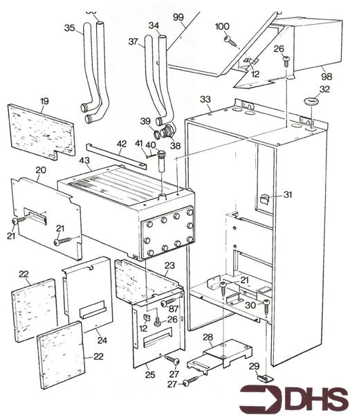 Exploded Diagram for HEAT EXCHANGER