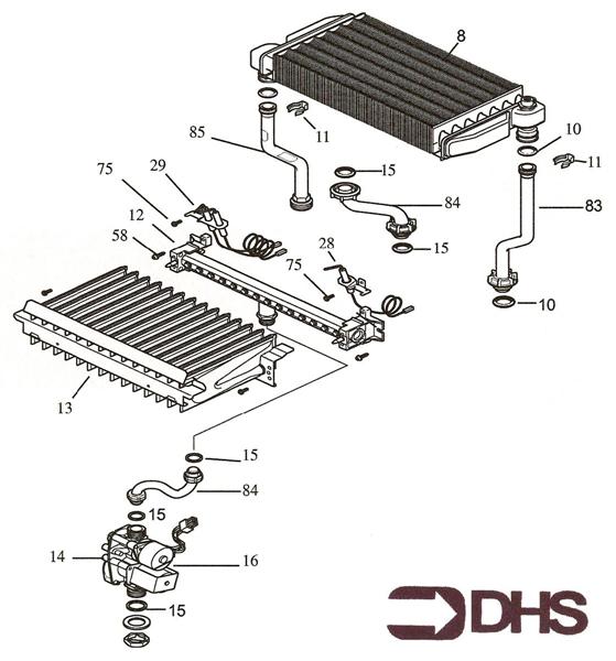 Exploded Diagram for HEAT EXCHANGER