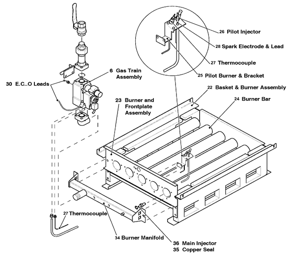 BURNER AND BASKET ASSEMBLY logo