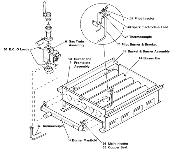 BURNER AND BASKET ASSEMBLY logo