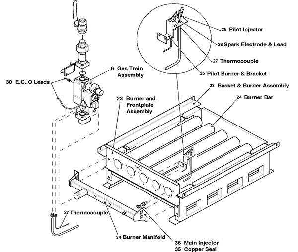 BURNER AND BASKET ASSEMBLY logo
