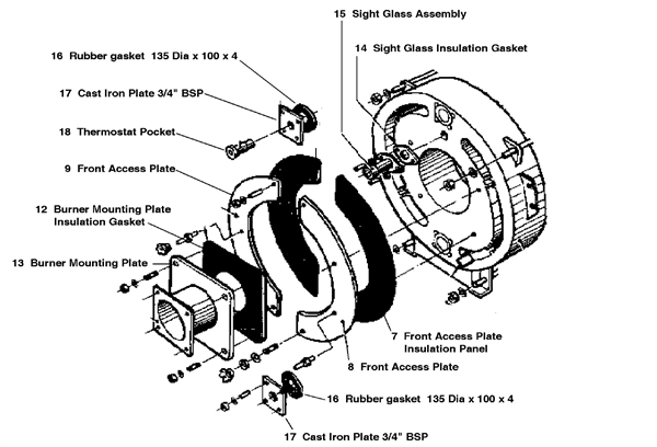 Exploded Diagram for FRONT CASTING ASSEMBLY