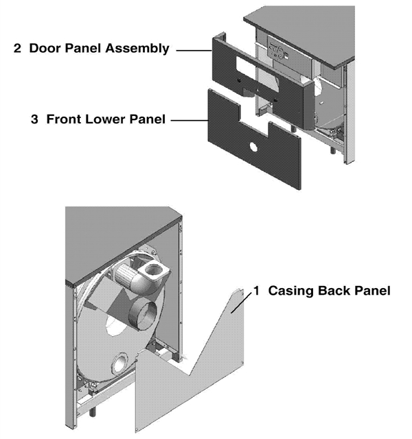 Exploded Diagram for FRONT AND REAR CASING POST 200
