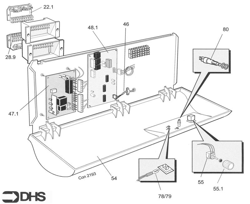 Exploded Diagram for CONTROL BOX CXSI/H ASSY