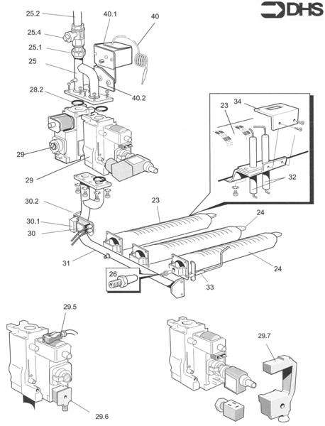 Exploded Diagram for GAS LINE ASSY 100/H-120/H