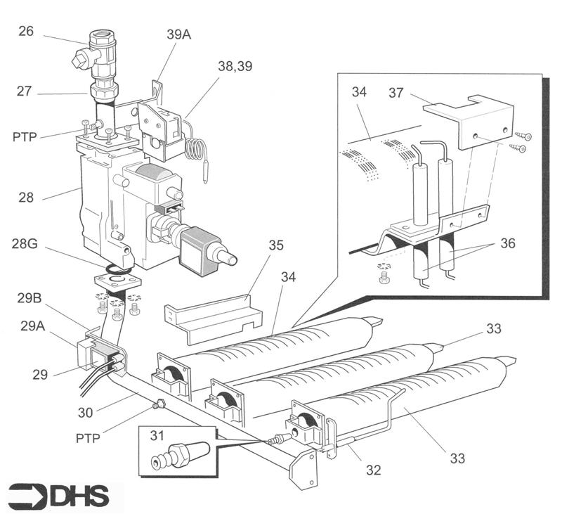 Exploded Diagram for BOILER BODY ASSY