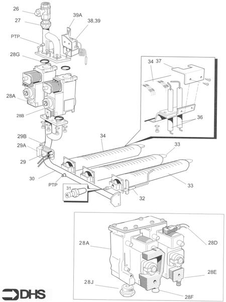 Exploded Diagram for BURNER ASSY