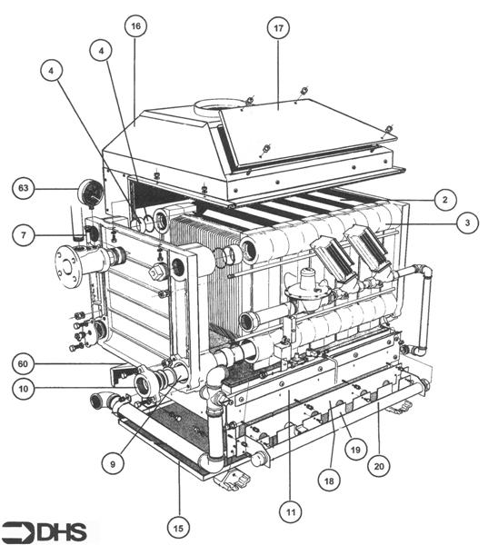Exploded Diagram for BOILER BODY ASSY