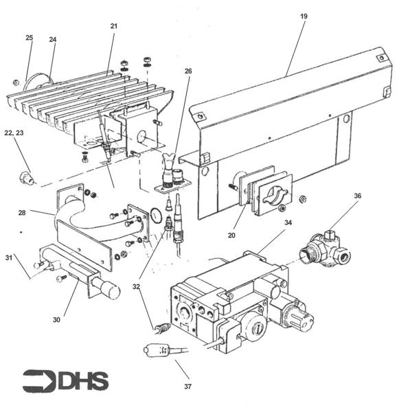 Exploded Diagram for BURNER/CONTROL