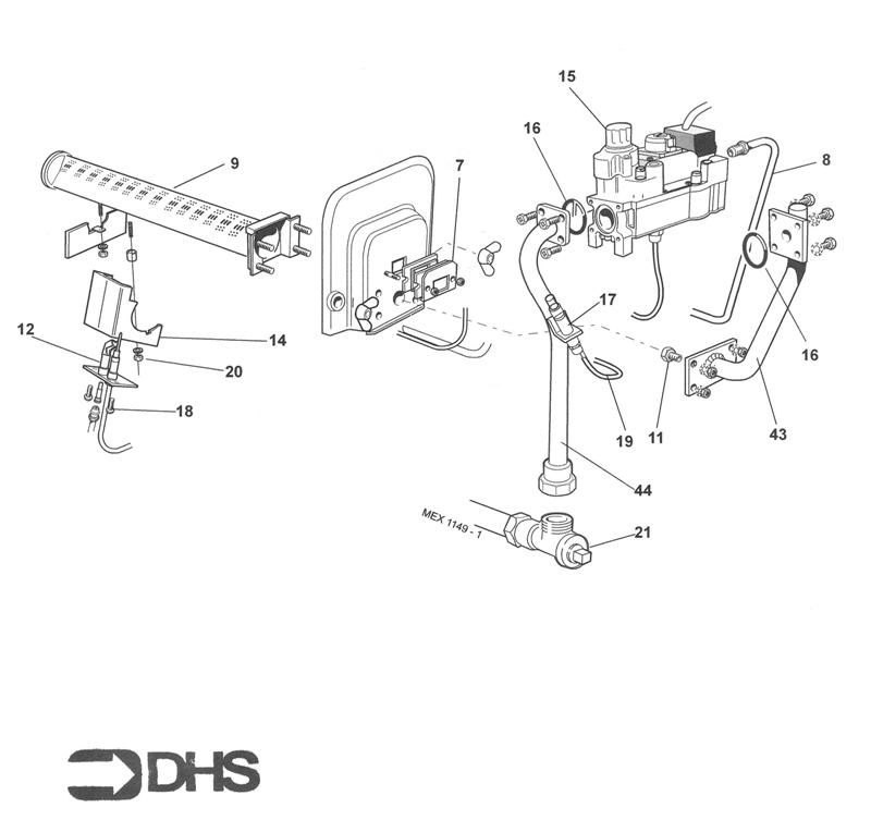 Exploded Diagram for BURNER ASSY