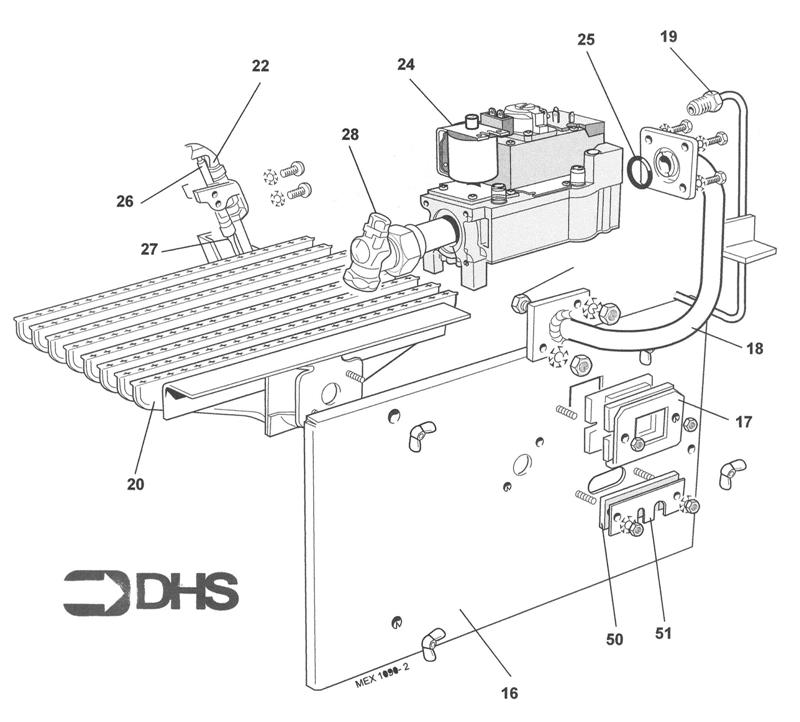 Exploded Diagram for BURNER/CONTROL