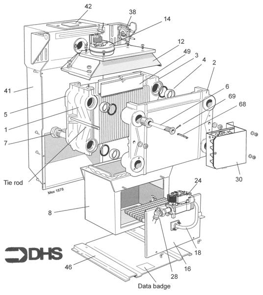Exploded Diagram for BOILER CASING