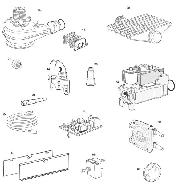 Exploded Diagram for SHORT PARTS LIST
