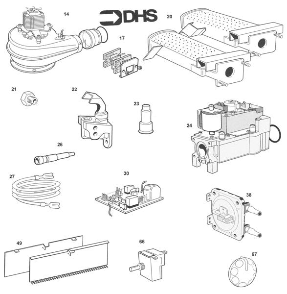 Exploded Diagram for SHORT PARTS LIST