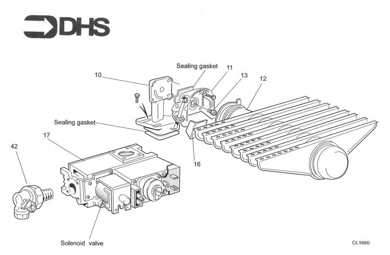 Exploded Diagram for BURNER ASSY