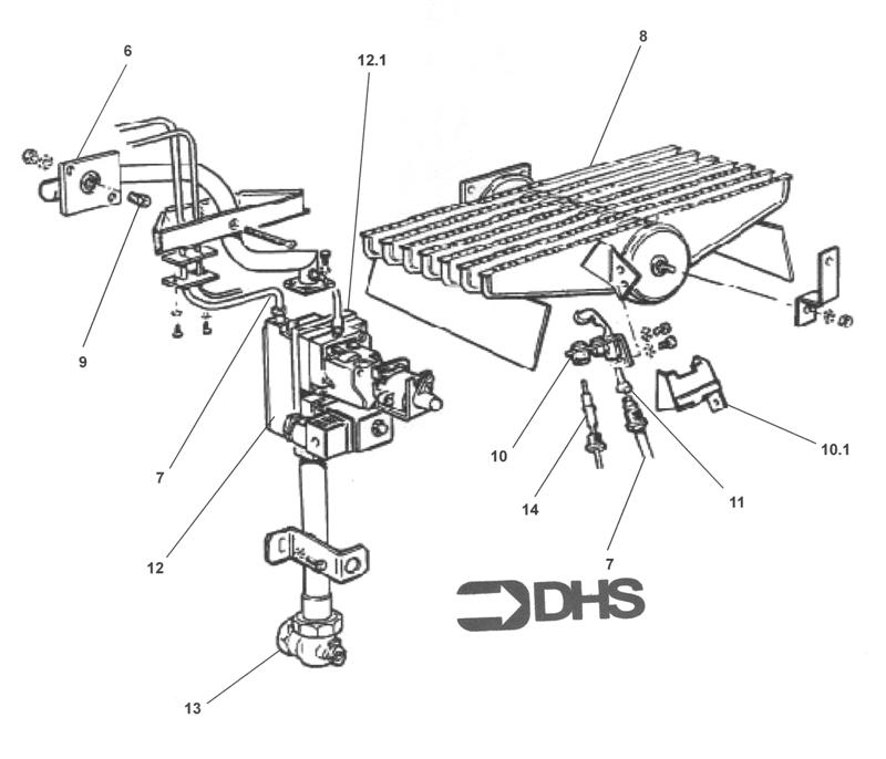 Exploded Diagram for BURNER ASSY