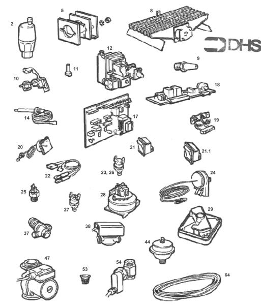 Exploded Diagram for SHORT PARTS LIST