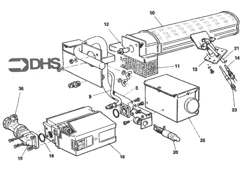 Exploded Diagram for BURNER ASSY
