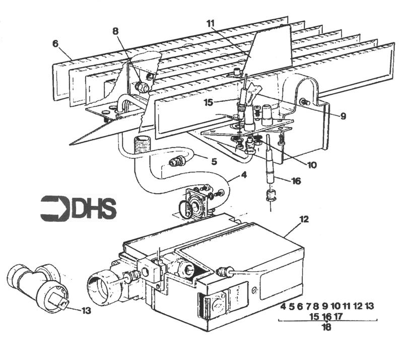 Exploded Diagram for BURNER & CONTROLS