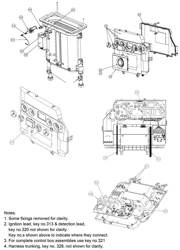Exploded Diagram for HEAT EX/CONTROL PANEL