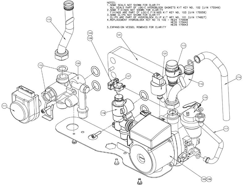 Exploded Diagram for HYDRAULICS