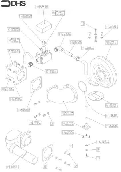 Exploded Diagram for AIR/GAS ASSY