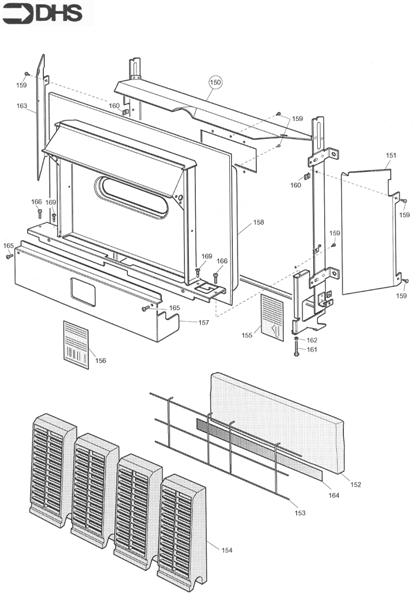 Exploded Diagram for FIRE BOX HEAT EXCHANGER & RAD
