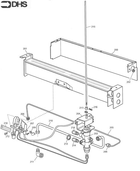 Exploded Diagram for GAS ARRANGEMENT 08 98