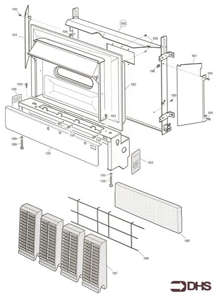 Exploded Diagram for FIRE BOX HEAT EXCHANGER & RAD