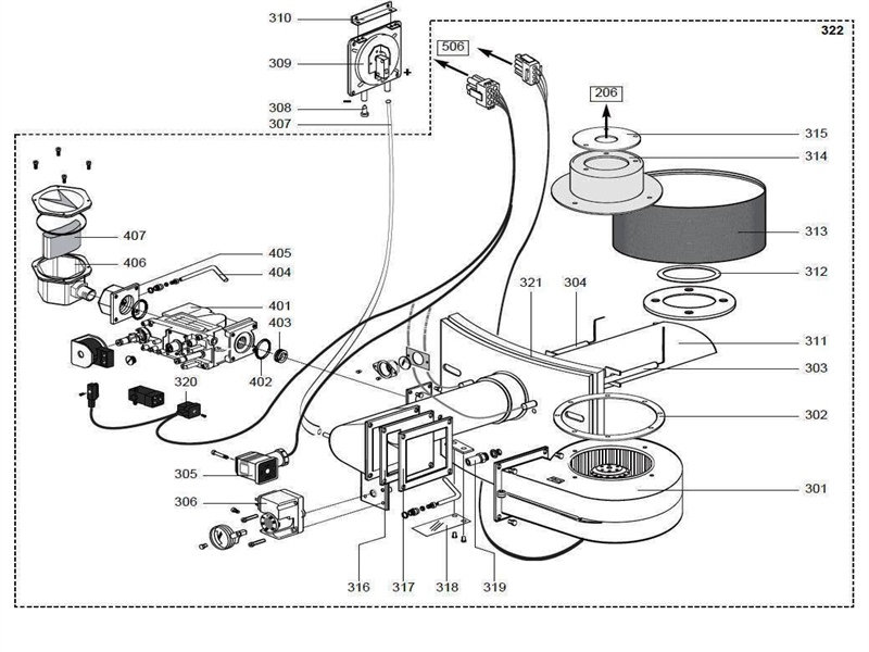 GAS/FAN ASSEMBLY logo
