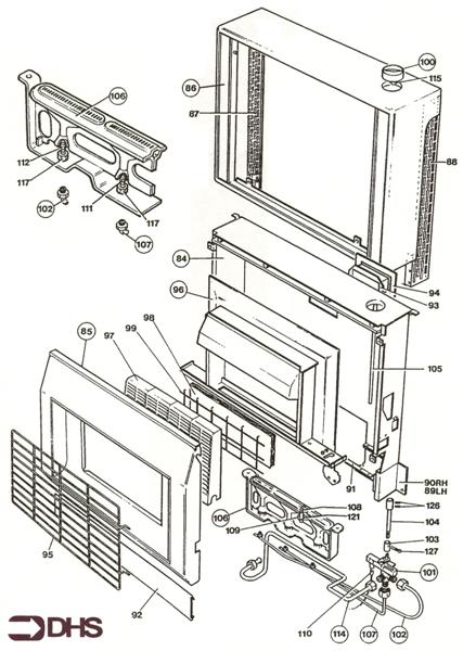 Exploded Diagram for GAS FIRE