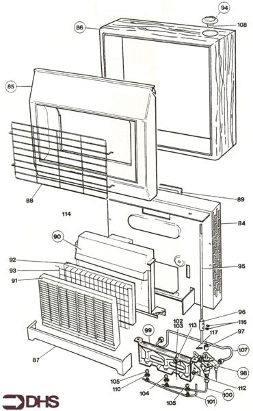 Exploded Diagram for GAS FIRE