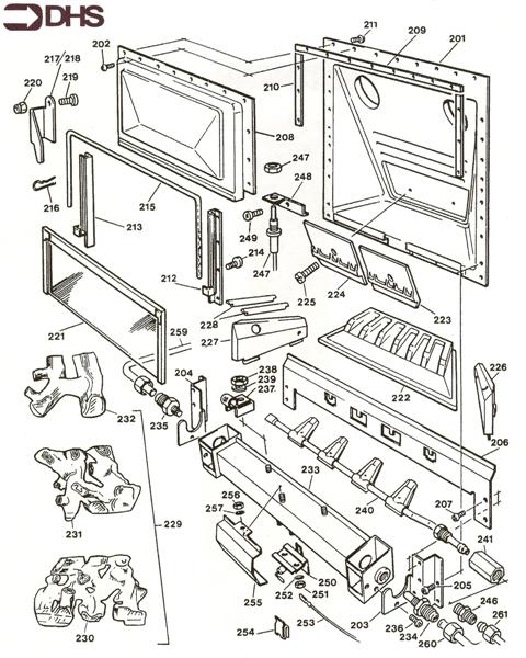 Exploded Diagram for FIREBOX / BURNER ASSY