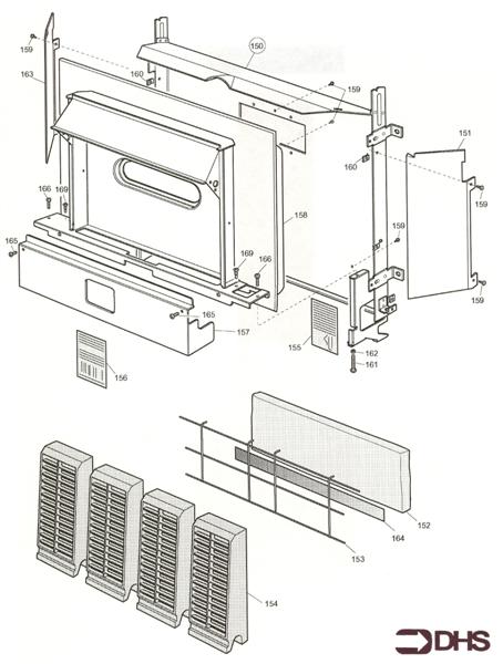 Exploded Diagram for FIREBOX/ HEAT EXCH 1