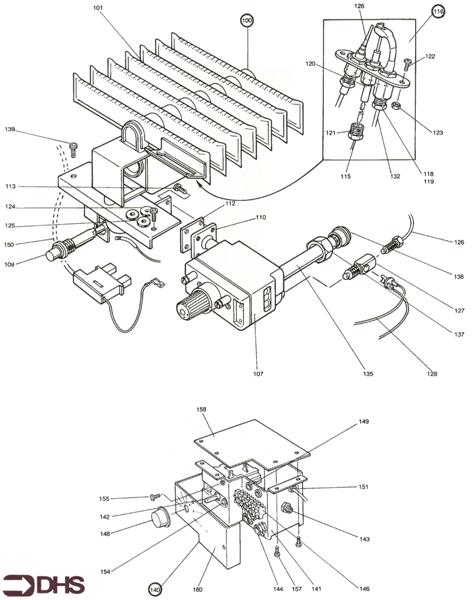 Exploded Diagram for GAS AND BOILER CONTROLS ASSY