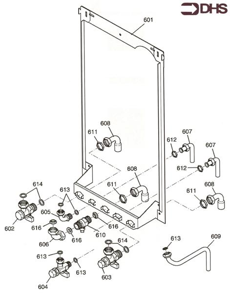 Exploded Diagram for WALL JIG & HYRAULIC CONNECTION