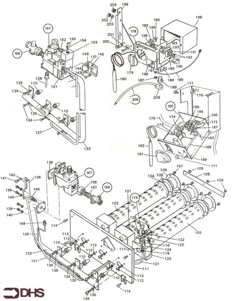Exploded Diagram for GAS & CONTROL MODULE ASSY