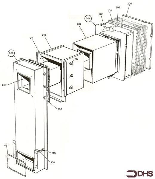 Exploded Diagram for AIR DUCT AND FLUE ASSY