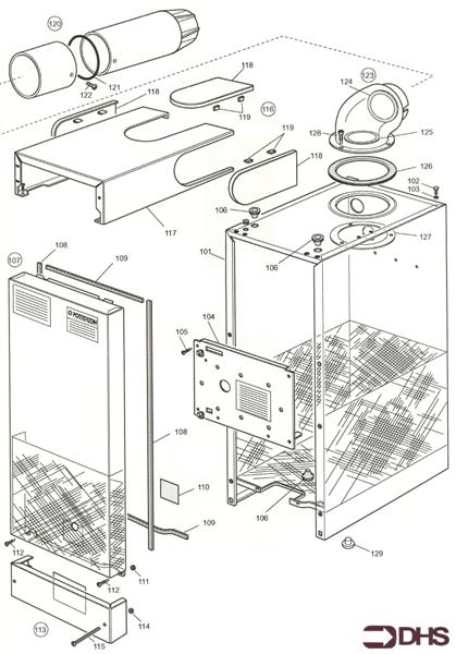 CASING AND FLUE ASSY - RS logo