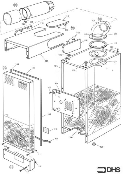CASING AND FLUE ASSY - RS logo