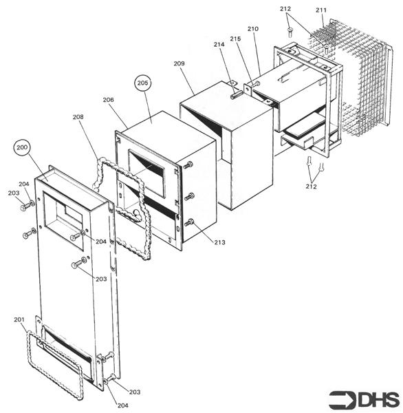 Exploded Diagram for AIR DUCT AND FLUE ASSY