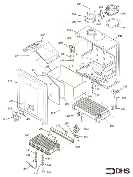 Exploded Diagram for COMB CHAMBER