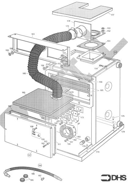 Exploded Diagram for BOILER ASSY 70/90L