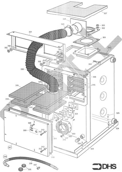 Exploded Diagram for BOILER ASSY 130/150L