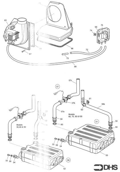 Exploded Diagram for HEAT EXCHANGER - FAN ASSY