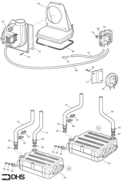 Exploded Diagram for HEAT EXCHANGER - FAN ASSY