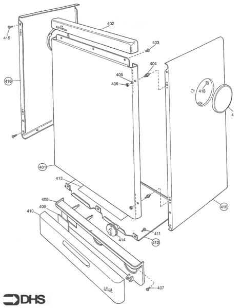 Exploded Diagram for OUTER CASING