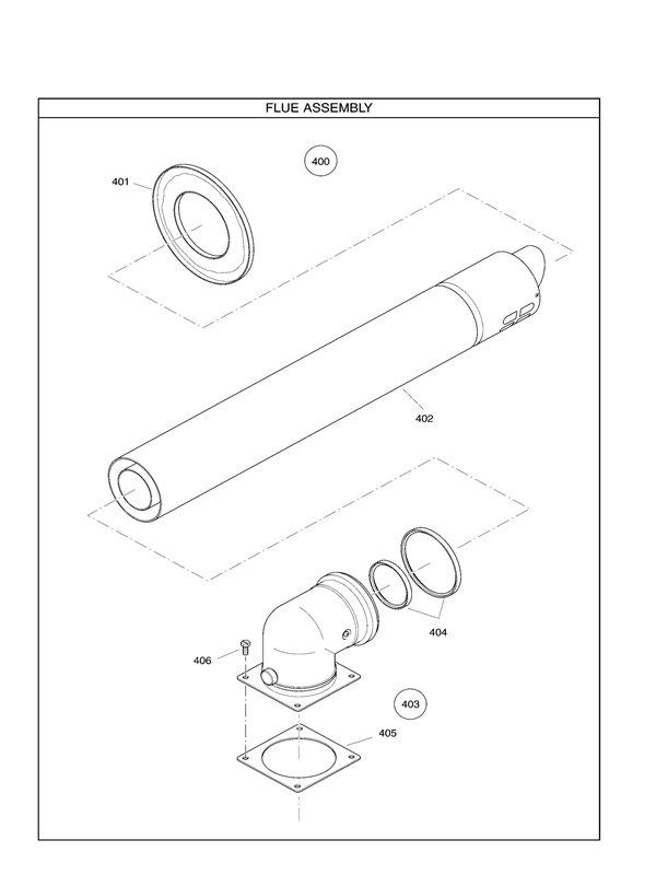 Exploded Diagram for FLUE ASSEMBLY