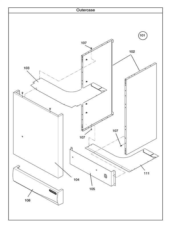 Exploded Diagram for OUTER CASE