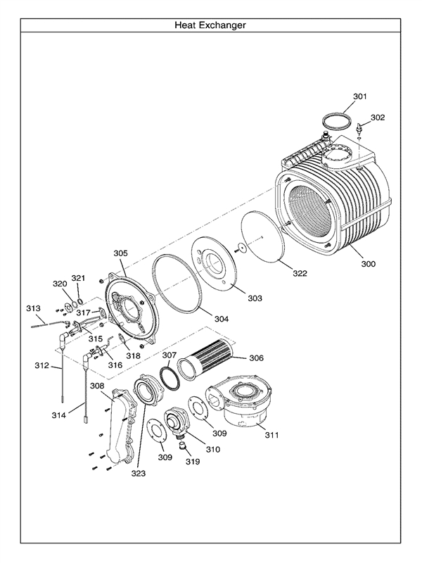 Exploded Diagram for HEAT EXCHANGER